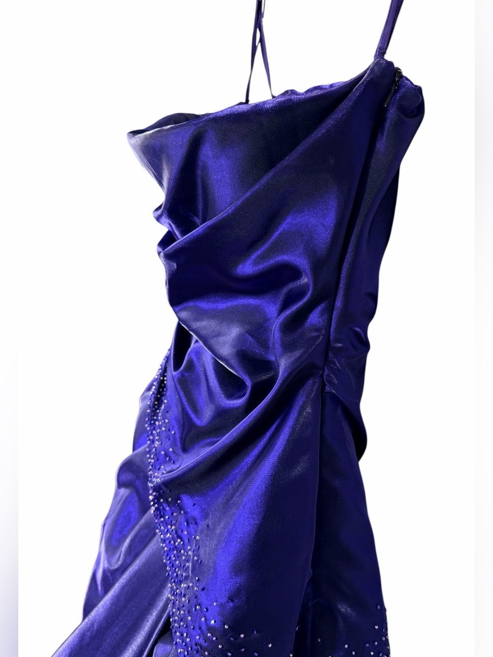 Strapless Sue Wong Nocturne Royal Sapphire /Royal Purple Iridescent Dress Formal - Picture 5 of 6